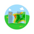 Flat colored location icon Royalty Free Stock Photo