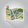Flat colored location icon, vector Royalty Free Stock Photo