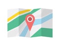 Flat colored location icon, vector illustion flat design style. Royalty Free Stock Photo