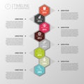 Flat colorful abstract timeline infographics. Vector