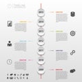 Flat colorful abstract timeline infographics. Vector