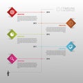 Flat colorful abstract timeline infographics vector illustration Royalty Free Stock Photo