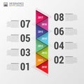 Flat colorful abstract timeline infographics. Vector illustration Royalty Free Stock Photo