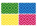 Flat colorful beautiful decorative ethnic woven anyaman background texture 18 Royalty Free Stock Photo
