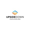 flat colorful design modern UPSIDEDOWN logo design