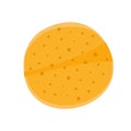 Flat colorful mexican tortilla icon, chip symbol