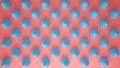 Flat colorful pop art composition with blue party cupcakes, bakery goodies, on pink background, pattern texture copy space