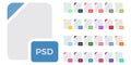 Flat colorful vector file format icons set isolated on white, document type flat icons. File format icons Royalty Free Stock Photo