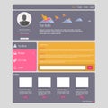 Flat Colorful Website Template Design