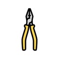 flat combination pliers color icon vector illustration Royalty Free Stock Photo