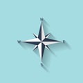 Flat compass web symbol vector.