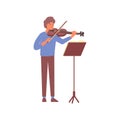 Guy With Violin Composition Royalty Free Stock Photo