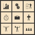 Flat concept economic icon Royalty Free Stock Photo