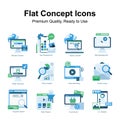 Flat concept icons set ready to use vectors up for premium use Royalty Free Stock Photo