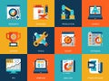 Flat conceptual startup your project icons concepts set for website and mobile site and apps. Royalty Free Stock Photo