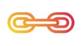 Flat Connected Chain Link Icon, Simple Digital Linkage, vector design Generative AI Royalty Free Stock Photo