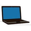 Flat continuous line art Laptop sketch concept