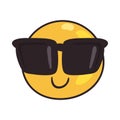 flat cool emoji