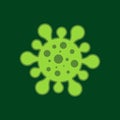 Flat Coronavirus icon. Bacteria and germs virus. vector illustration Royalty Free Stock Photo
