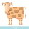 Flat cow icon