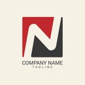 Creative and unique n letter logo design