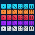 Flat 3d dice set