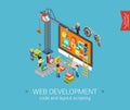 Flat 3d isometric design concept web infographic Royalty Free Stock Photo