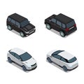 Flat 3d isometric high quality city road transport Royalty Free Stock Photo