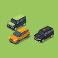 Flat 3d isometric high quality city road transport Royalty Free Stock Photo