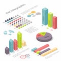 Flat 3d isometric infographic for your business presentations. Royalty Free Stock Photo