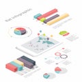 Flat 3d isometric infographic for your business presentations.