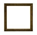 Flat dark brown wooden picture frame cutout