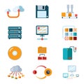 Flat data icons design vector illustration Royalty Free Stock Photo