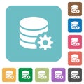 Flat database configuration icons Royalty Free Stock Photo