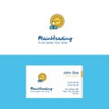Flat Deadline Logo and Visiting Card Template. Busienss Concept Logo Design