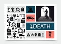 Flat Death Black Elements Composition