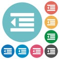Flat Decrease text indent icons