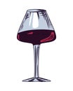 flat delicious wine glass design