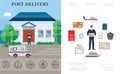 Flat Delivery Colorful Concept