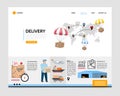 Flat Delivery Service Landing Page Template