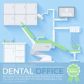 Flat dentist office illustration design background