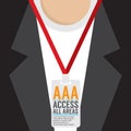 Flat Design Access All Area Staff Card.