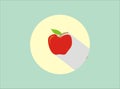 RED APPLE FLAT DESIGN