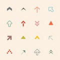 Flat Design Arrows Set Royalty Free Stock Photo