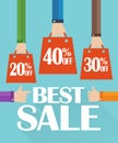 Flat design best sale, shopping bag