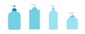 Flat design of blue bottle vector icon Royalty Free Stock Photo
