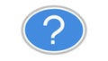 Flat design blue question mark button, ideal for clean UI and support, vector design Generative AI Royalty Free Stock Photo