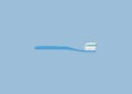 Flat Toothbrush With Toothpaste Illustration