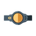 Flat Design Boxing Championship Belt with Golden Plate Royalty Free Stock Photo