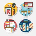 Flat design for branding, illustration, packaging, web design Royalty Free Stock Photo